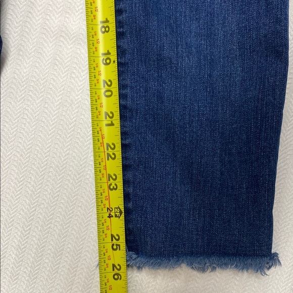 Show Me Your MuMu Jeans High Rise Distressed Raw Hem Grunge Dark Blue Size 8 29 - Picture 11 of 12